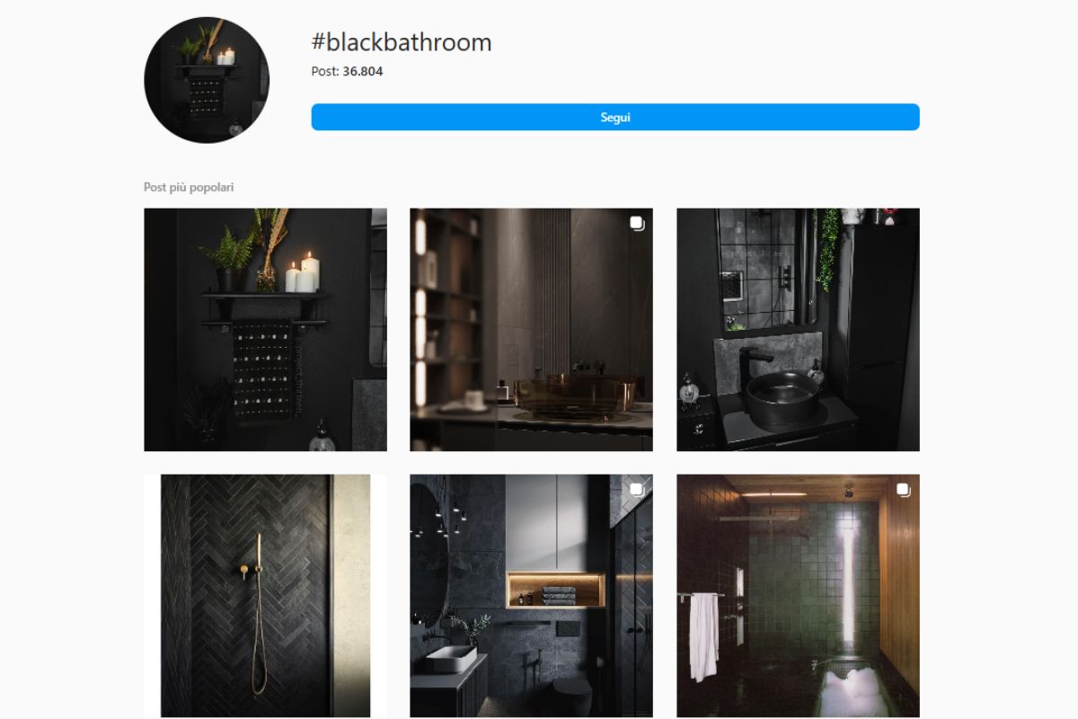 #blackbathroom