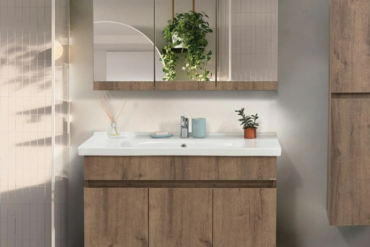 Mobile con specchio bagno