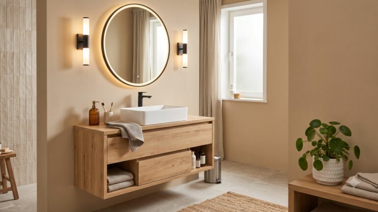 Copertina articolo mobile bagno effetto legno